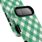Green Gingham iPhone Case
