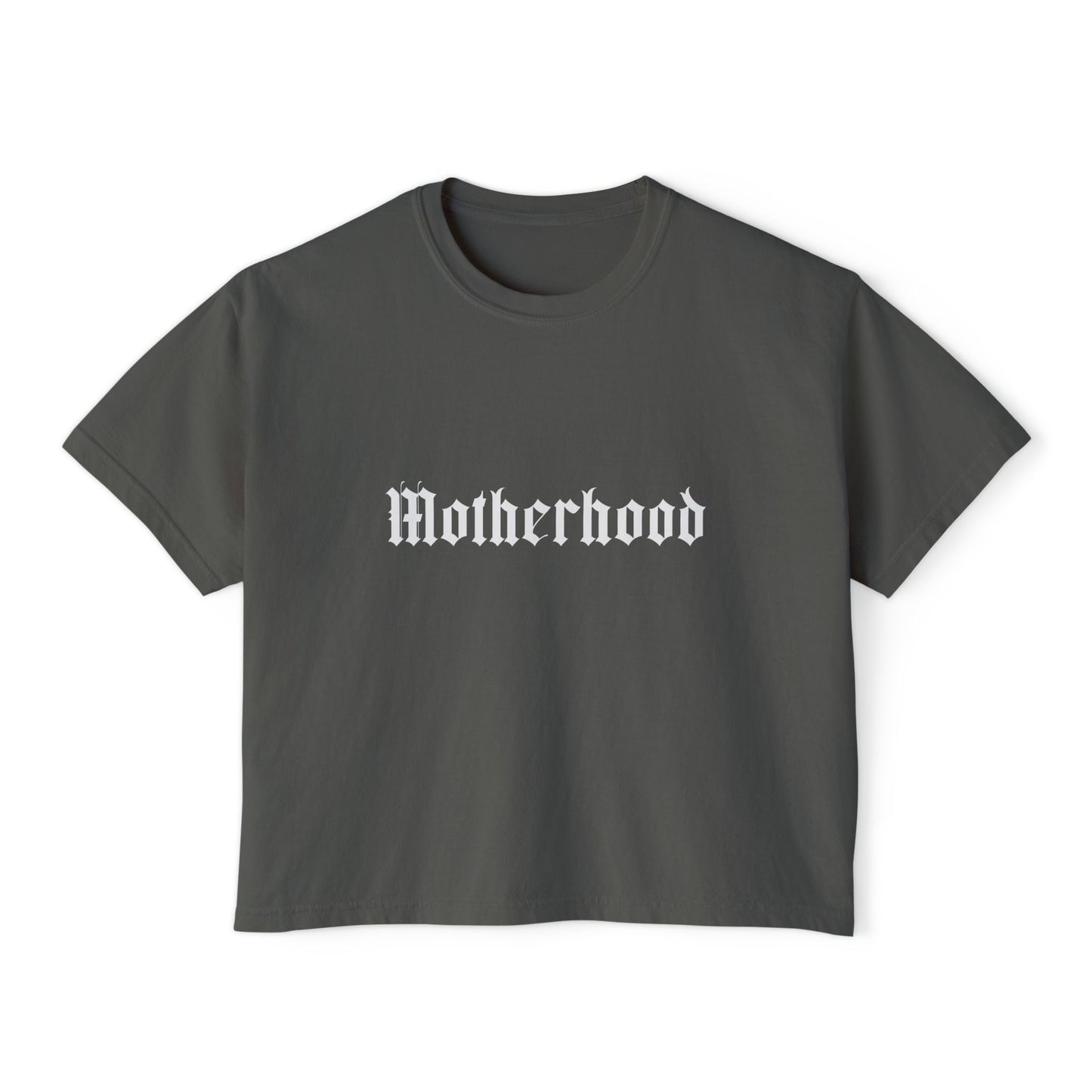 Motherhood (Gothic Font) - Crop Tee
