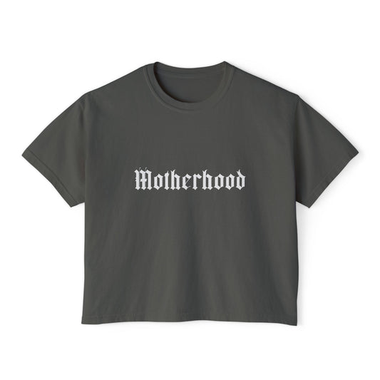 Motherhood (Gothic Font) - Crop Tee