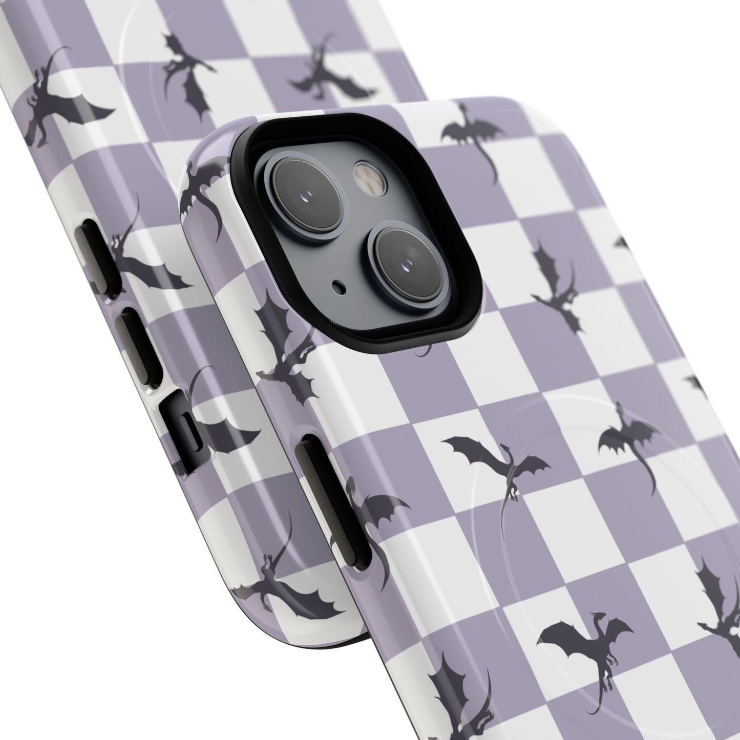 Dragon Check Phone Case — Lavender