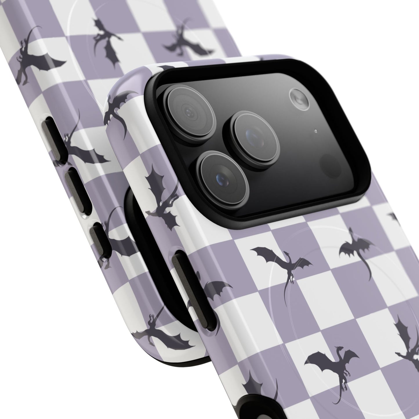 Dragon Check Phone Case — Lavender