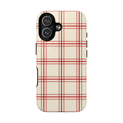 Red and White Plaid - Phone Case