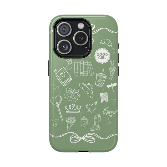 Sage Green Bookish iPhone Case