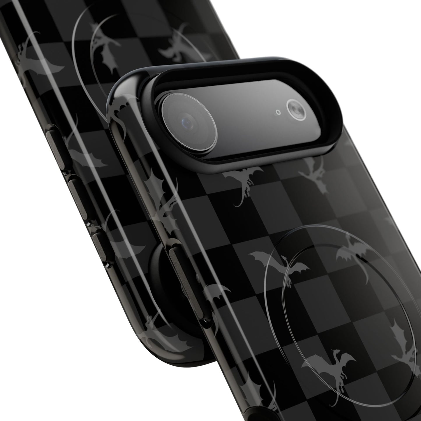 Dragon Check Phone Case — Grey