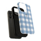 Blue Gingham Cross - Phone Case