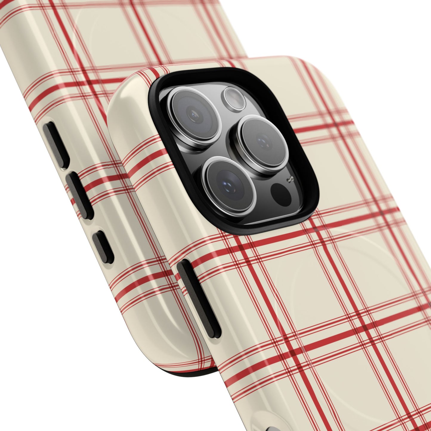 Red and White Plaid - Phone Case