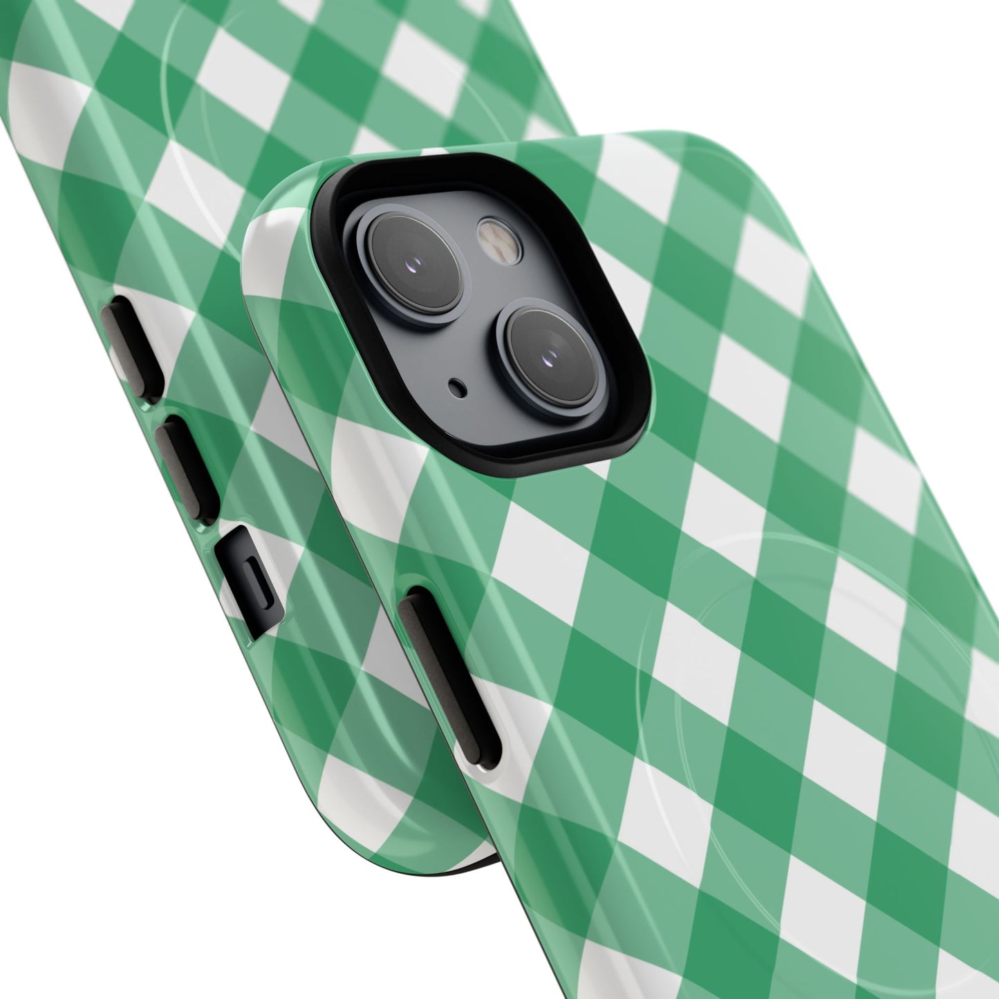 Green Gingham iPhone Case