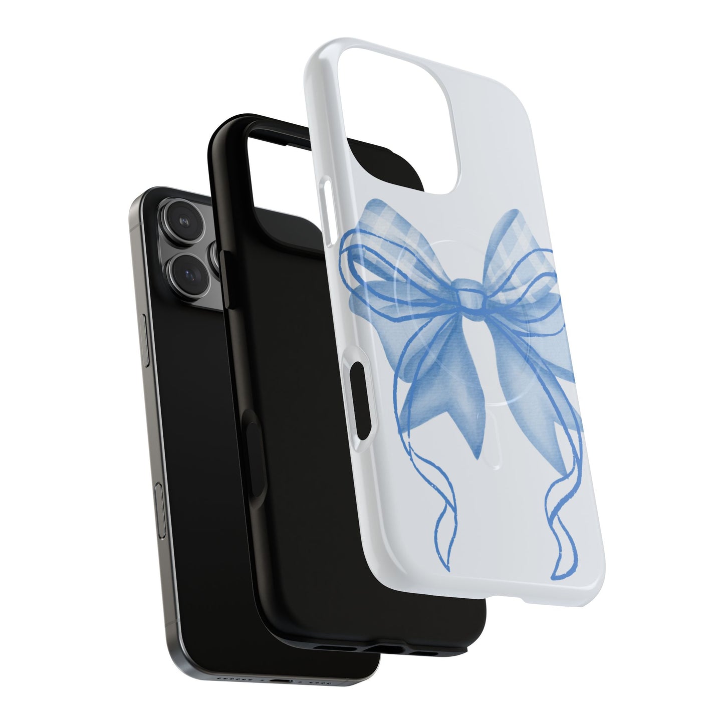 Coquette Blue Bow iPhone Case