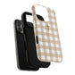 Beige Gingham Cross - Phone Case