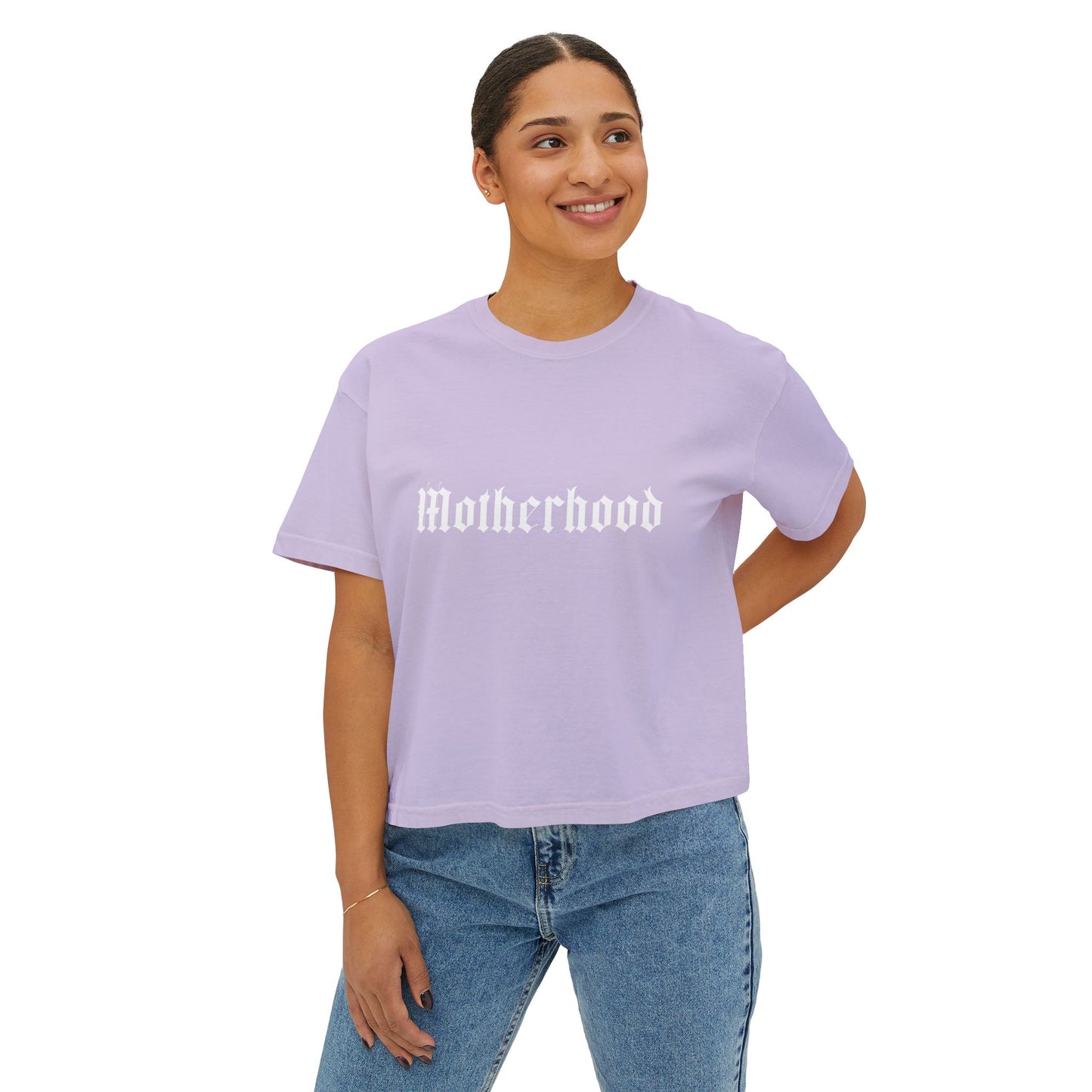 Motherhood (Gothic Font) - Crop Tee