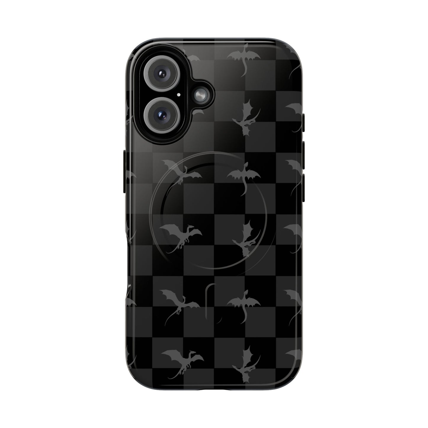 Dragon Check Phone Case — Grey