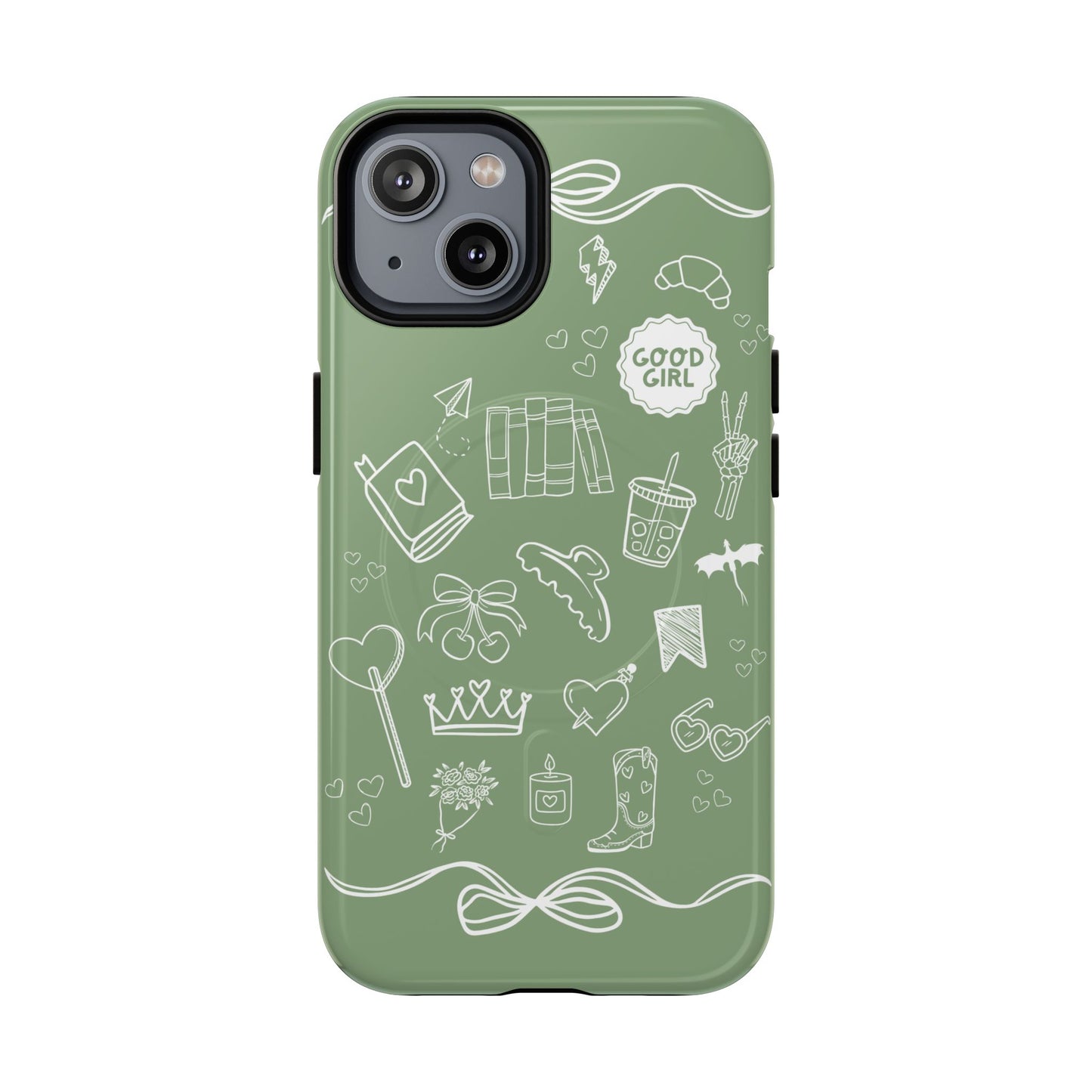 Sage Green Bookish iPhone Case