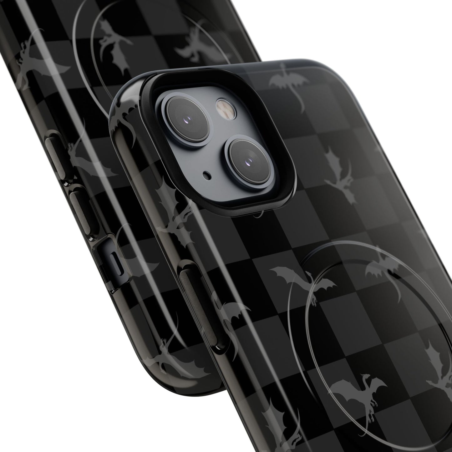 Dragon Check Phone Case — Grey