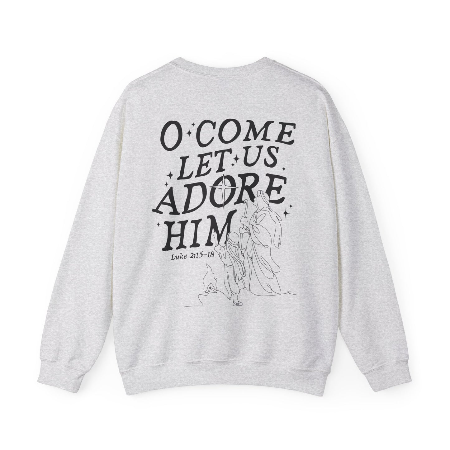 Adore Him - Christian Christmas Sweatshirt