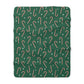 Green Candy Cane Sherpa Blanket
