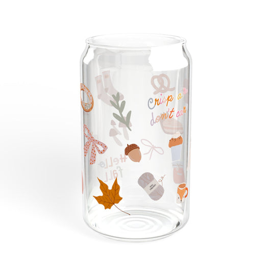 Fall Girlie Glass Cup