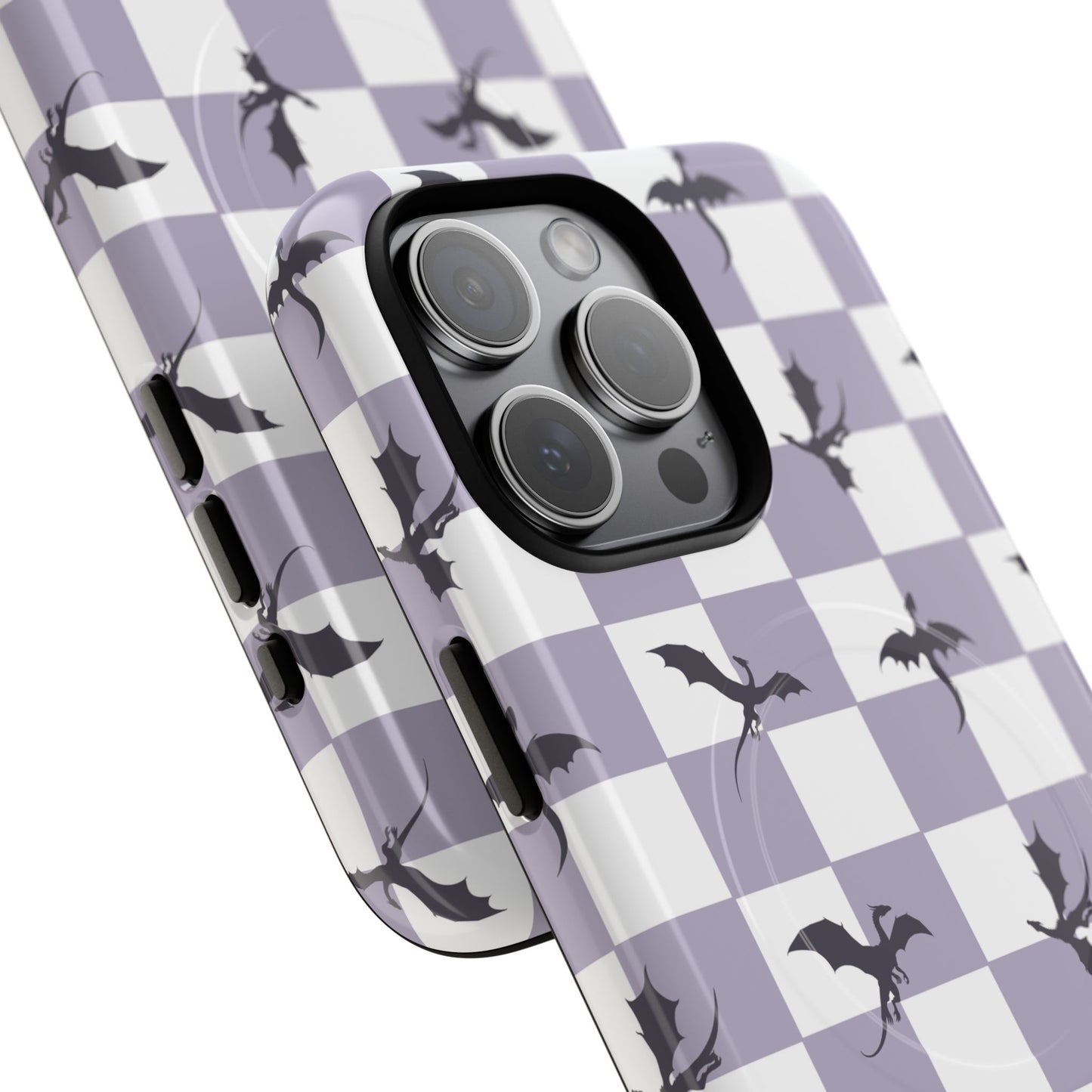 Dragon Check Phone Case — Lavender