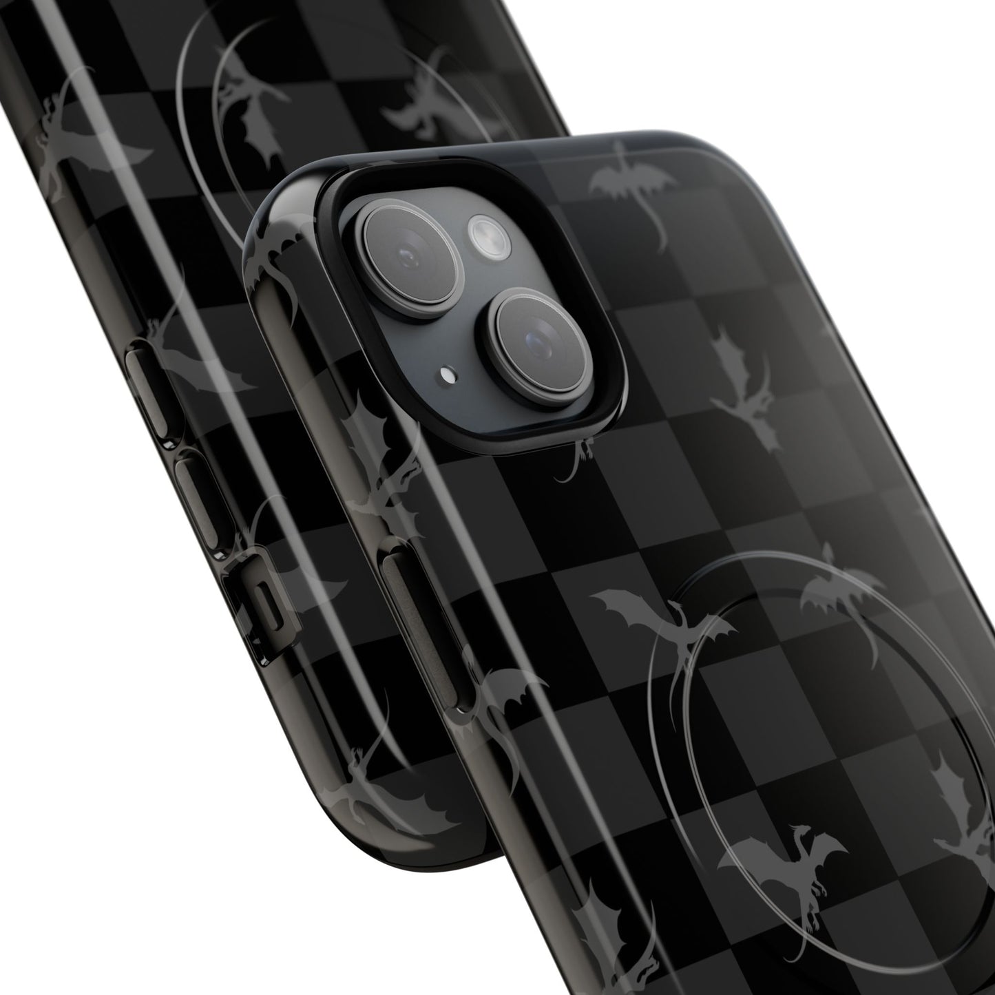 Dragon Check Phone Case — Grey