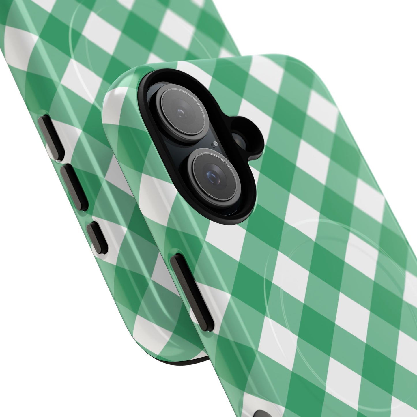 Green Gingham iPhone Case
