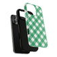 Green Gingham iPhone Case