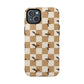 Dragon Check Phone Case — Camel