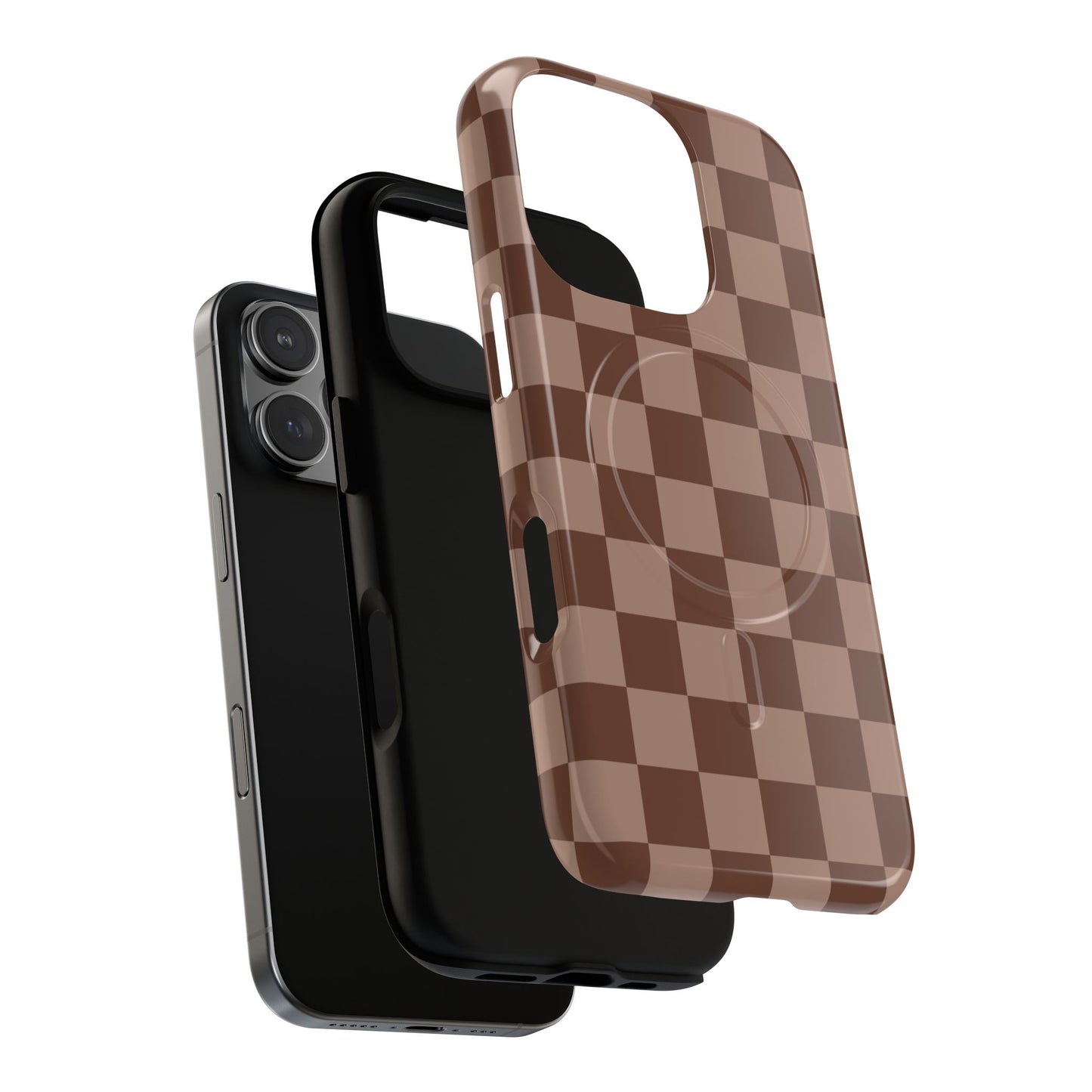 Cocoa Checkered Phone Case