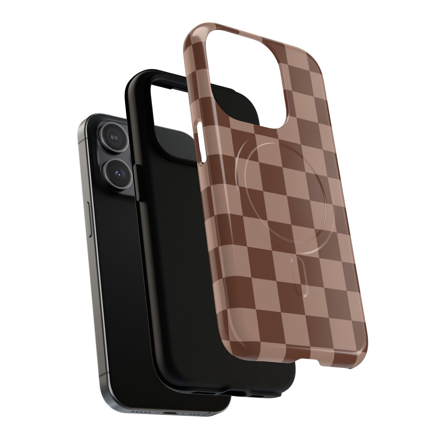 Cocoa Checkered Phone Case