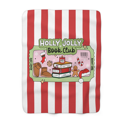 Holly Jolly Book Club (Striped) - Blanket