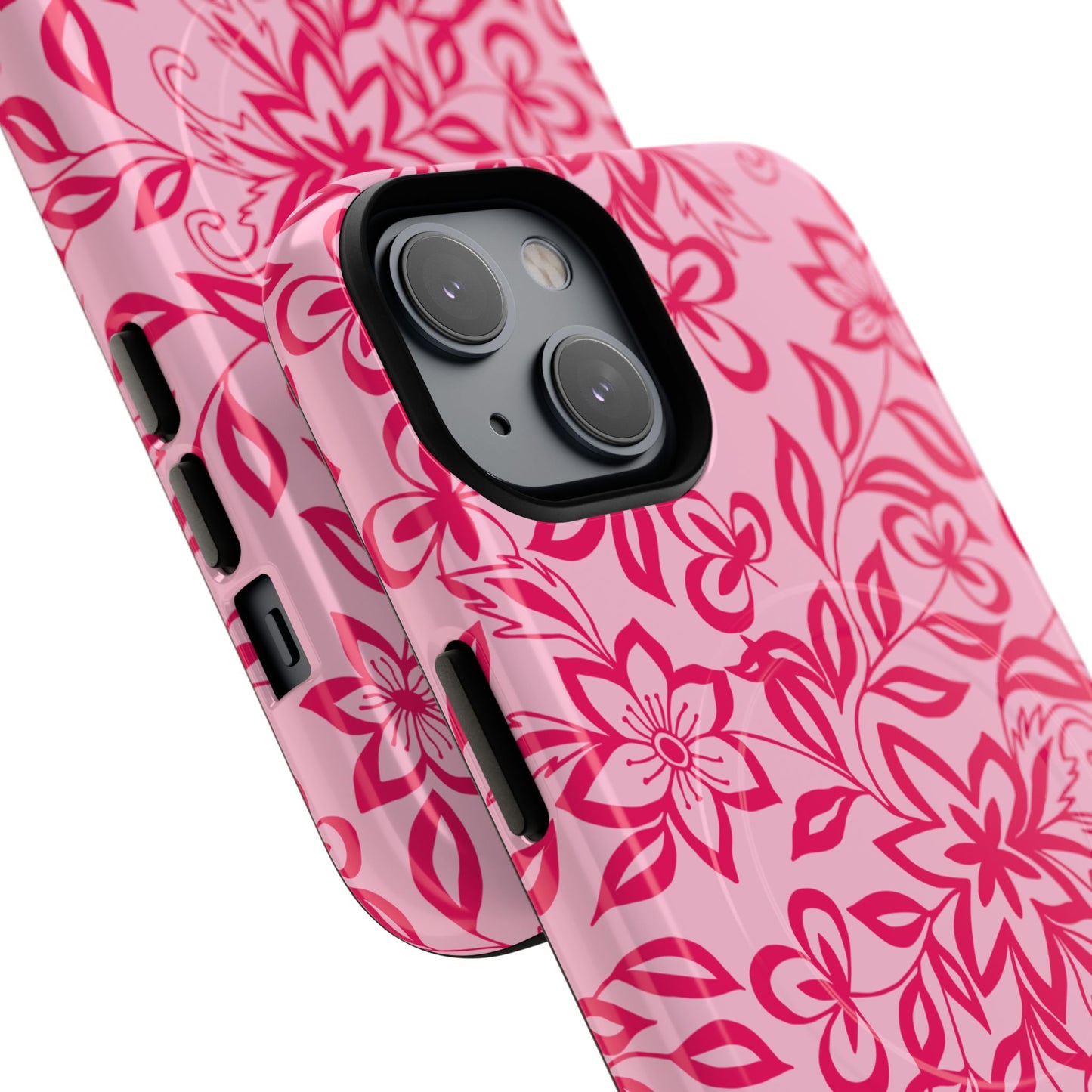 Hot Pink Floral iPhone Case