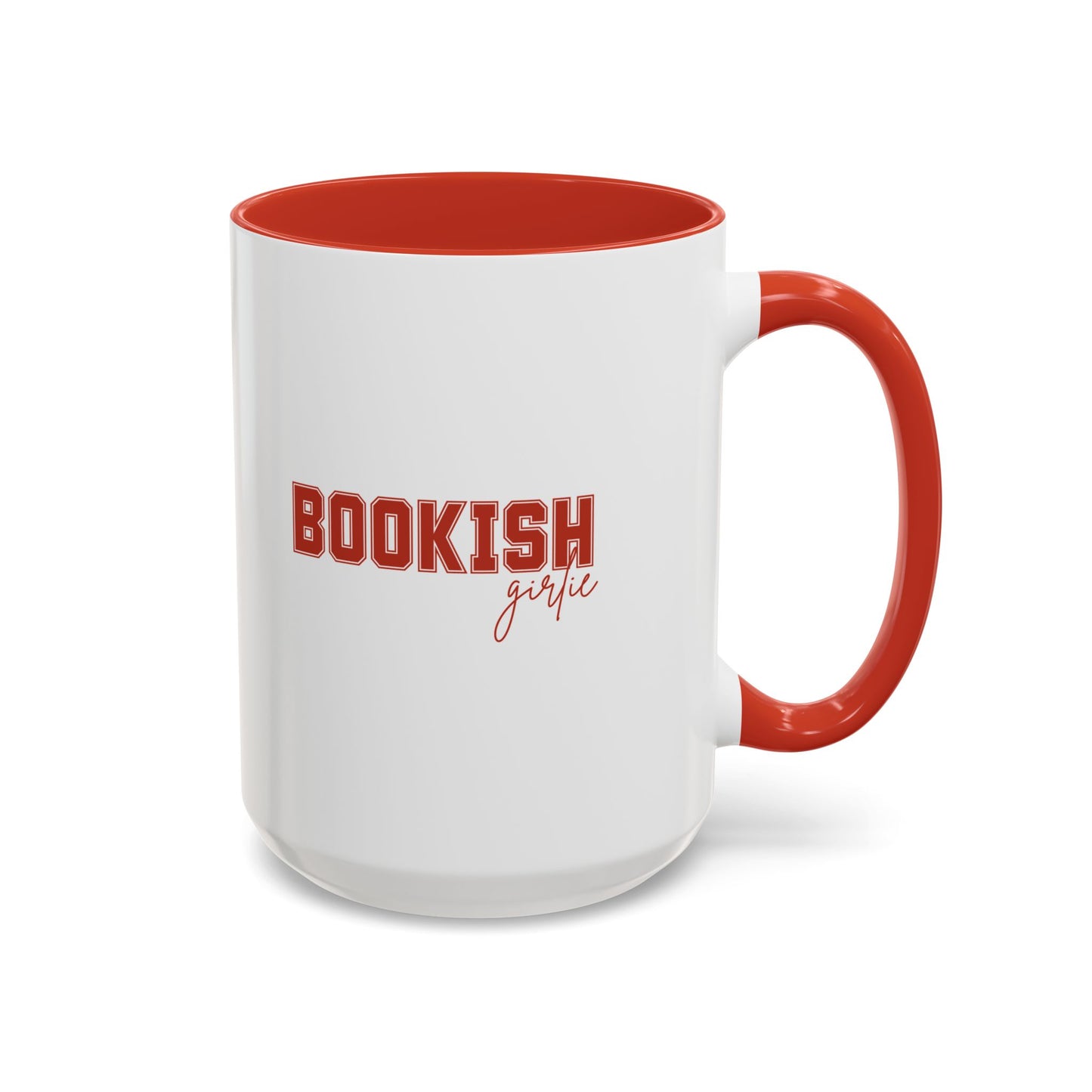Bookish Girlie Red Coffee Cup, Accent Mugs for Readers, Perfect Gift for Book Lovers, Cozy Home Decor, Literary Gift Idea