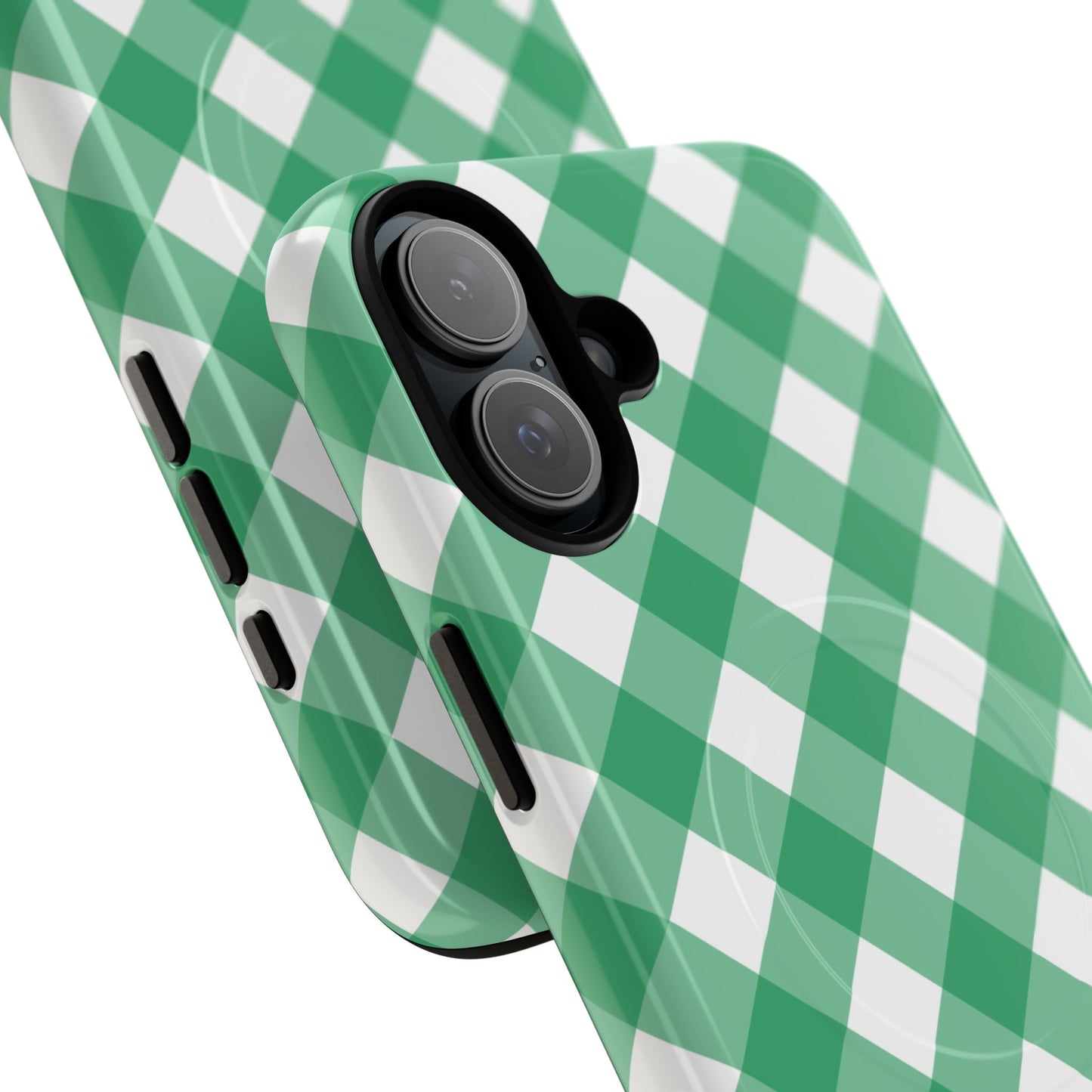 Green Gingham iPhone Case