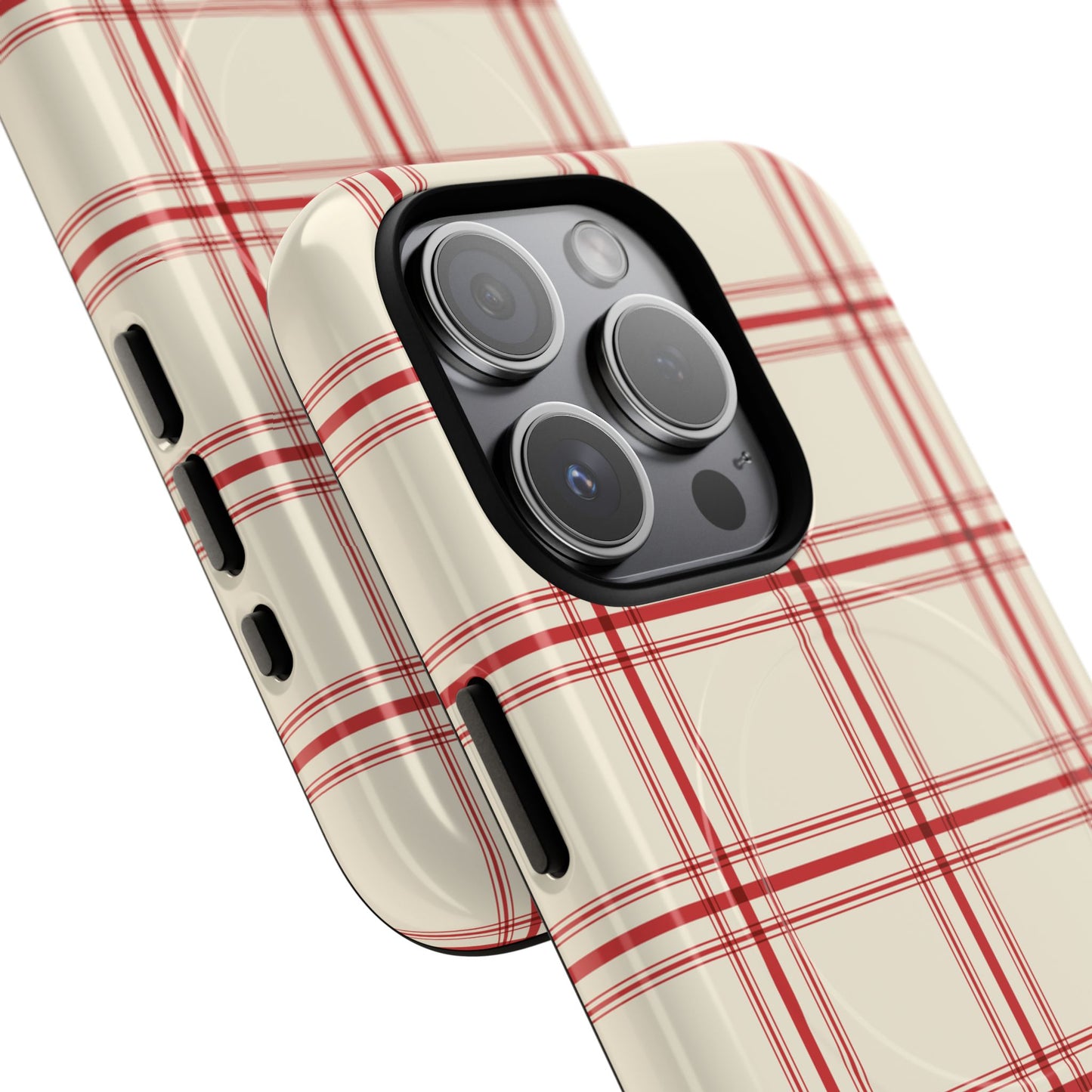 Red and White Plaid - Phone Case