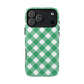 Green Gingham iPhone Case