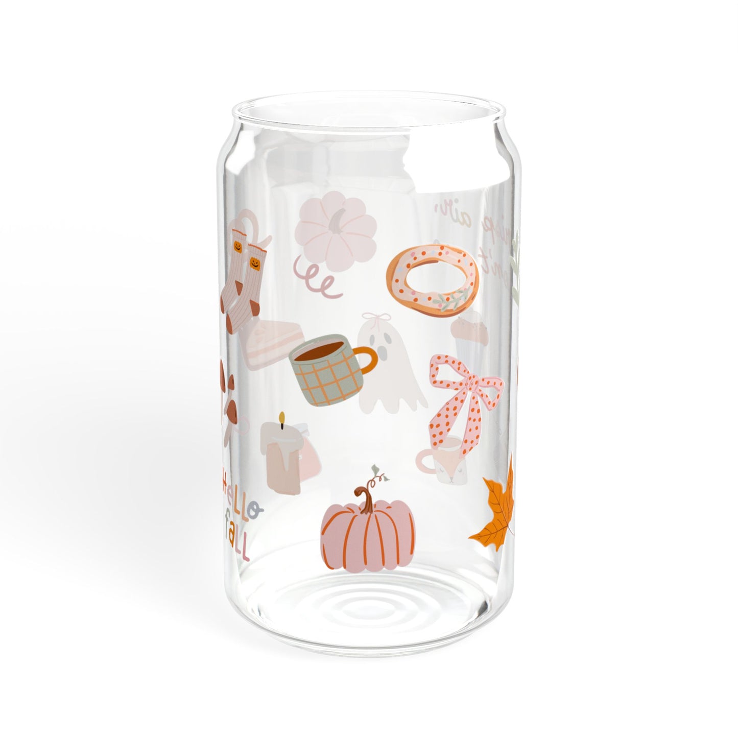 Fall Girlie Glass Cup