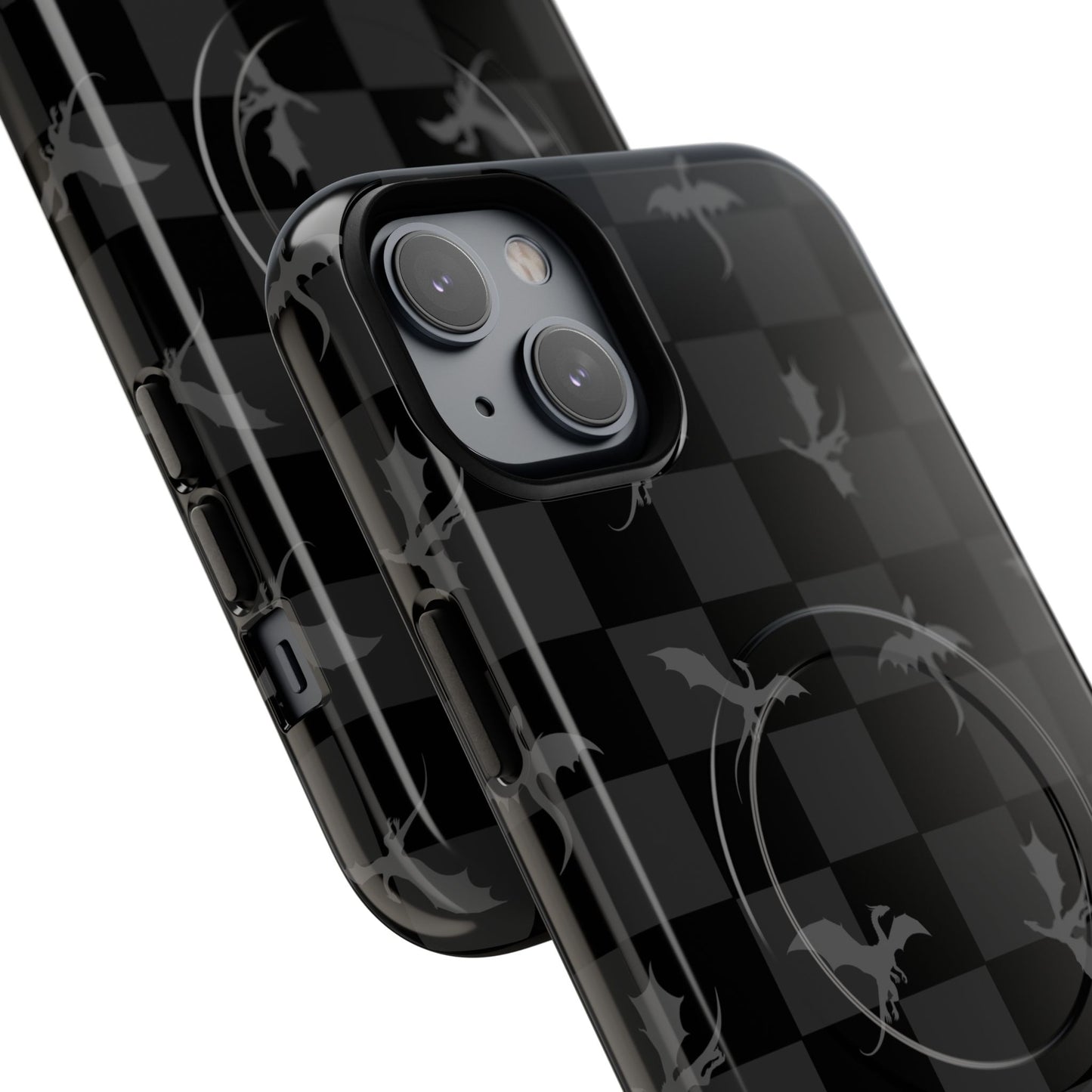 Dragon Check Phone Case — Grey