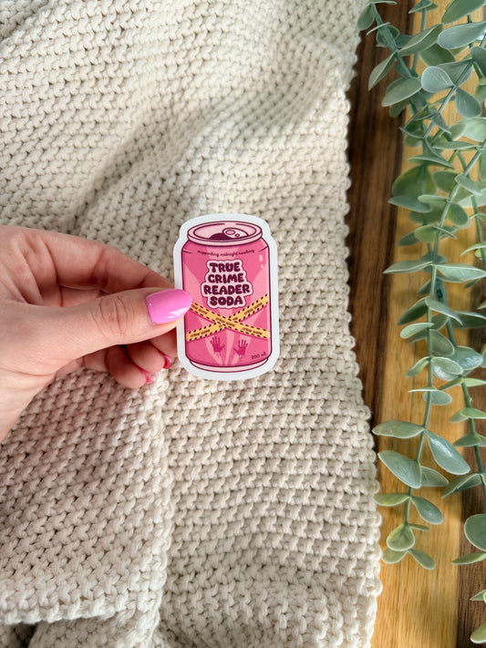 True Crime Reader Soda - Sticker