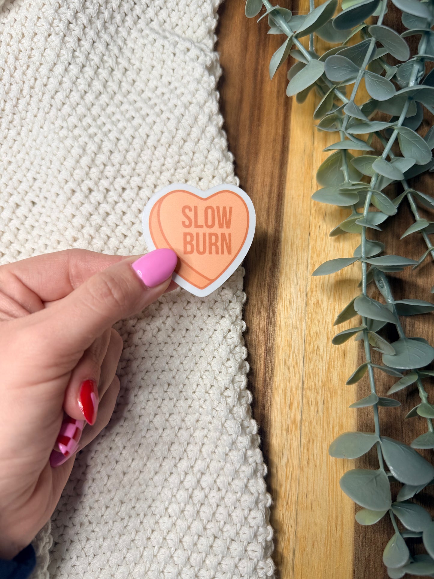 Slow Burn Candy Heart - Sticker