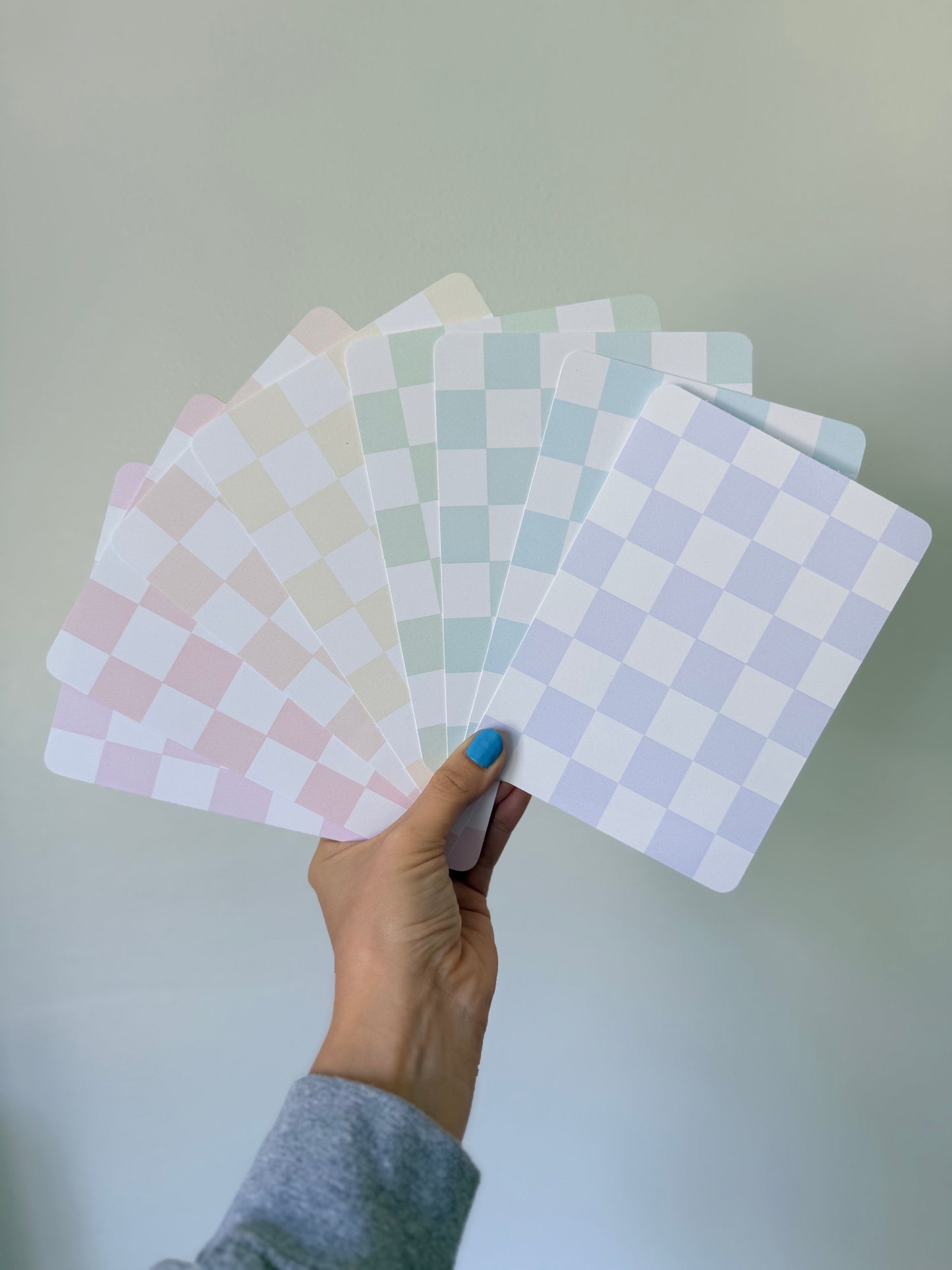 Pastel Checker Kindle Insert - Bundle (8 Pack)