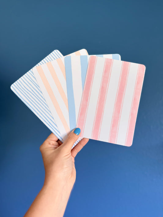 Spring Striped Kindle Insert - Bundle (4 Pack)
